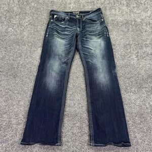 Salvage Mayhem Boot Jeans Mens 31R Blue Bootcut Denim Medium Wash Western Work